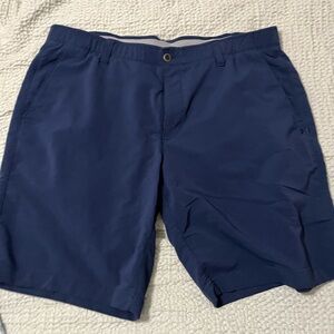 Under Armour Blue Flat Front Shorts for Casual Wear